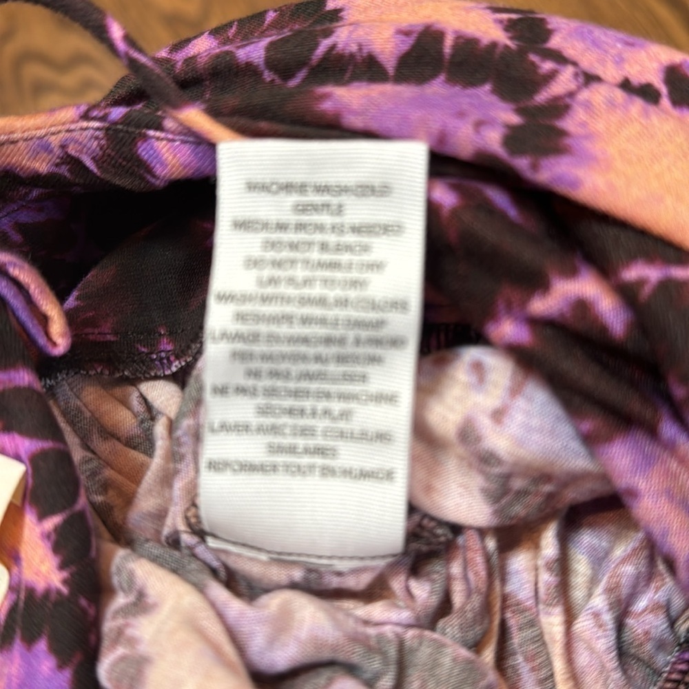 Ulla Johnson Freya Halter Midi Dress Purple Boho Tie-Dye Wisteria Print - Picture 11 of 11